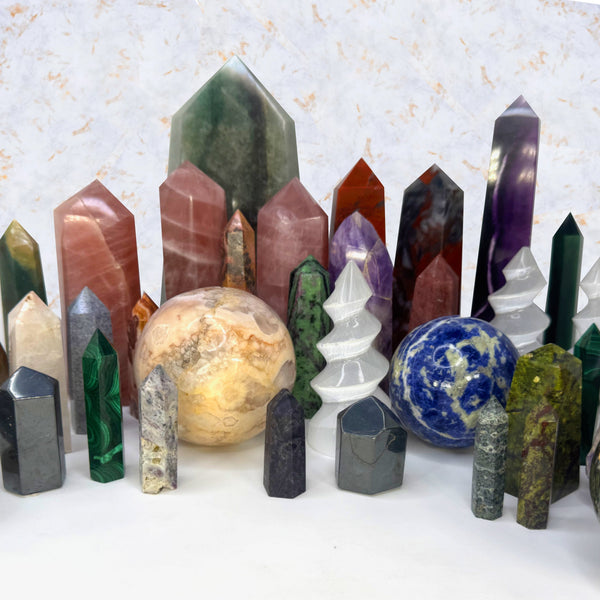 A large green tower crystal.