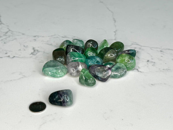 Fluorite Green & Purple (md) Tumble