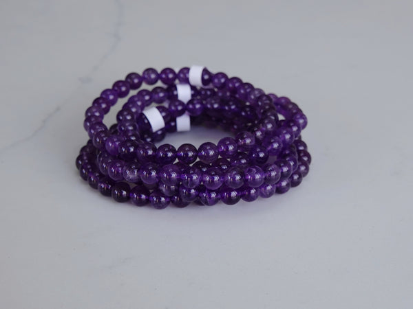 Bracelet - Amethyst 6mm Round