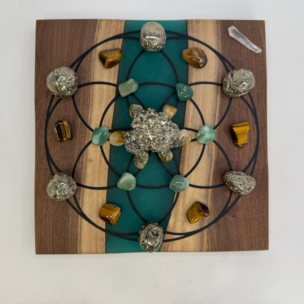 Crystal Grid Kit - Abundance, Wealth & Prosperity