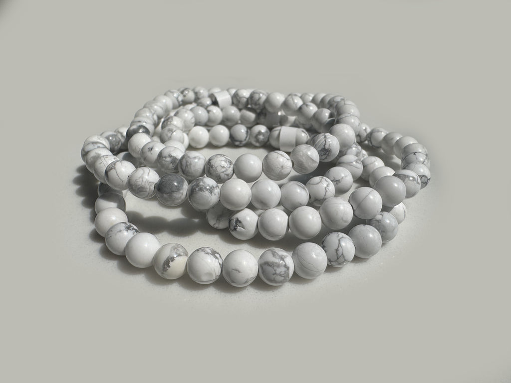 Bracelet - Howlite 6mm Round