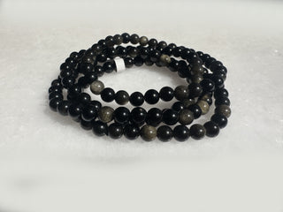 Bracelet - Obsidian 6mm Round