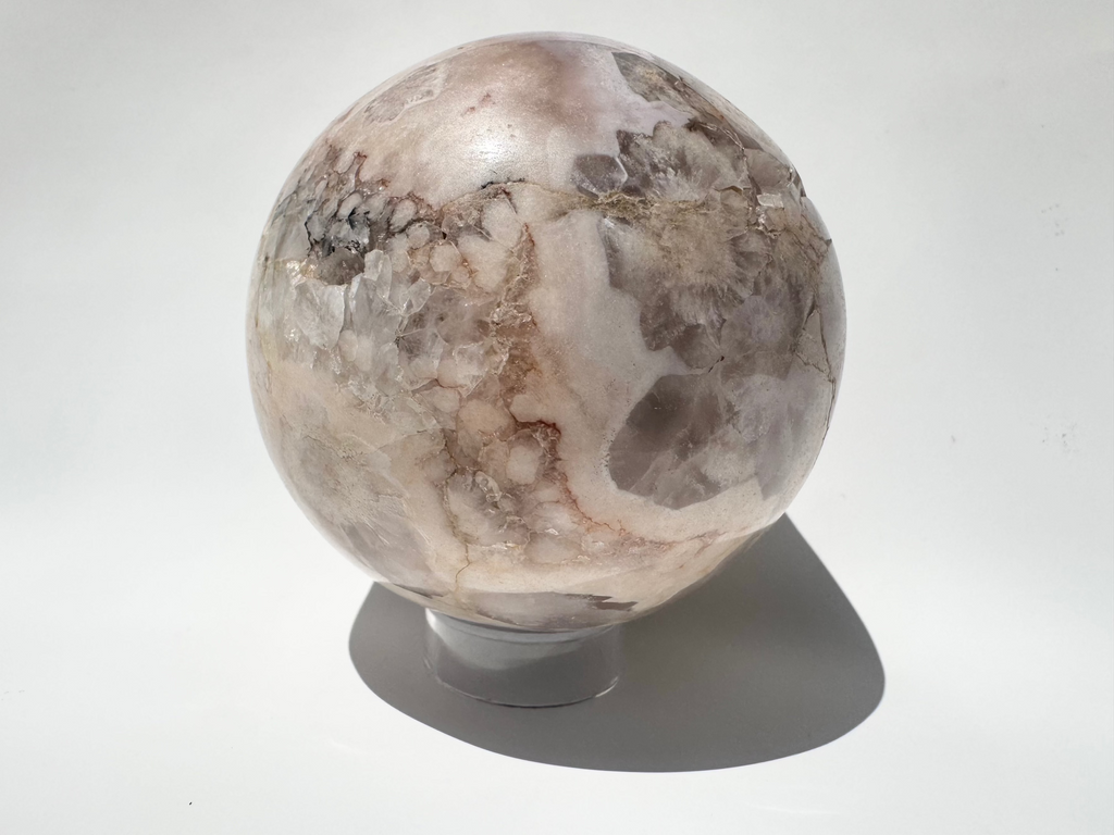 Sphere -Flower Agate – Bloom Into Your Full Potential