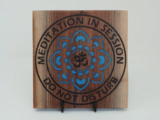 Meditation in Session Sign - Blue