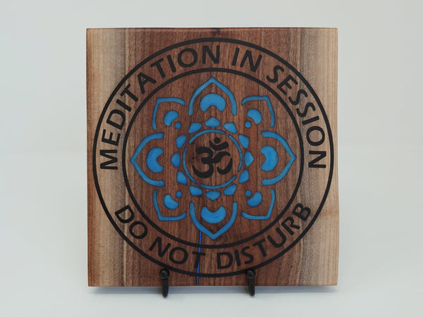 Meditation in Session Sign - Blue