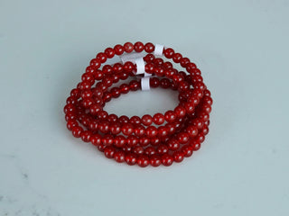 Bracelet - Red Agate 6mm Round