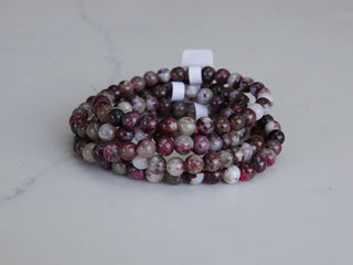 Bracelet - Rhodonite 6mm Round