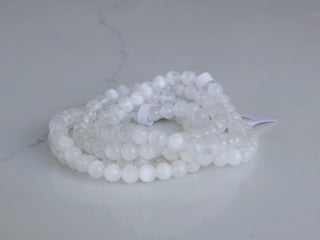 Bracelet - Selenite 6mm Round