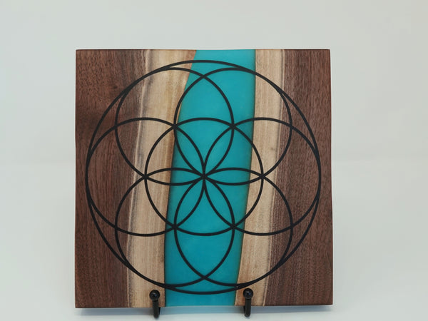 Seed of Life Grid - Teal