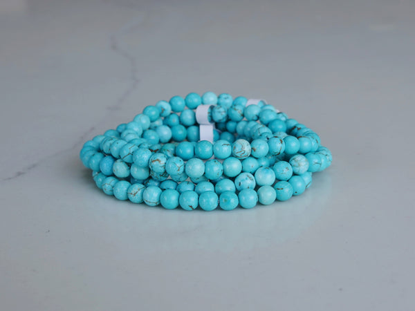 Bracelet - Turquoise 6mm Round