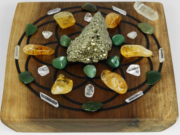 Manifest ABUNDANCE Crystal Grid Kit