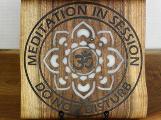 Meditation in Session Sign - White