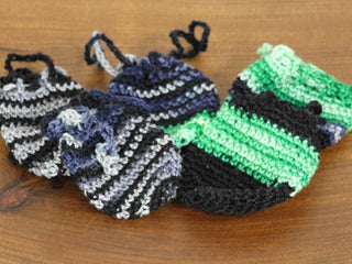 Buy black-blend Crochet Crystal Pouch