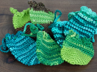 Buy green-blend Crochet Crystal Pouch