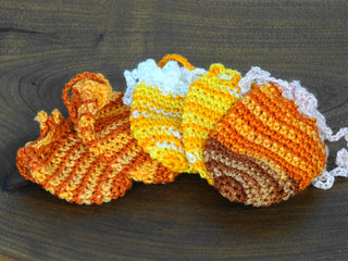 Buy orange-blend Crochet Crystal Pouch