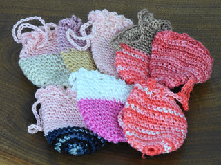Buy pink-blend Crochet Crystal Pouch