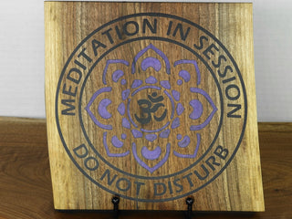 Meditation in Session Sign - Purple