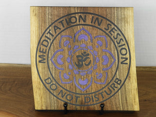 Meditation in Session Sign - Purple