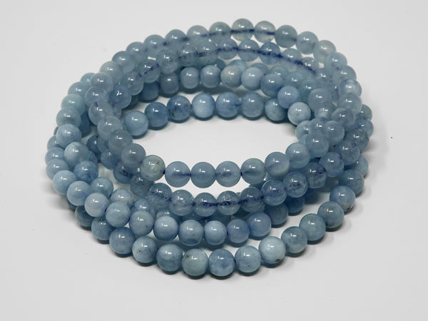 Bracelet - Aquamarine 6mm Round