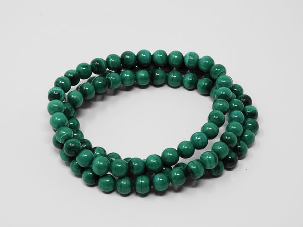 Bracelet - Malachite 6mm Round