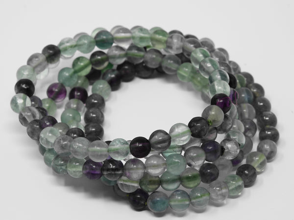 Bracelet - Fluorite 6mm Round