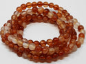 Bracelet - Carnelian 6mm Round